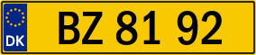 Trailer License Plate